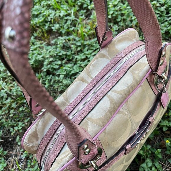 COACH Pink Signature Peyton Y2K Hampton SoHo Shoulder Bag 16194 Ashley - Picture 3 of 11
